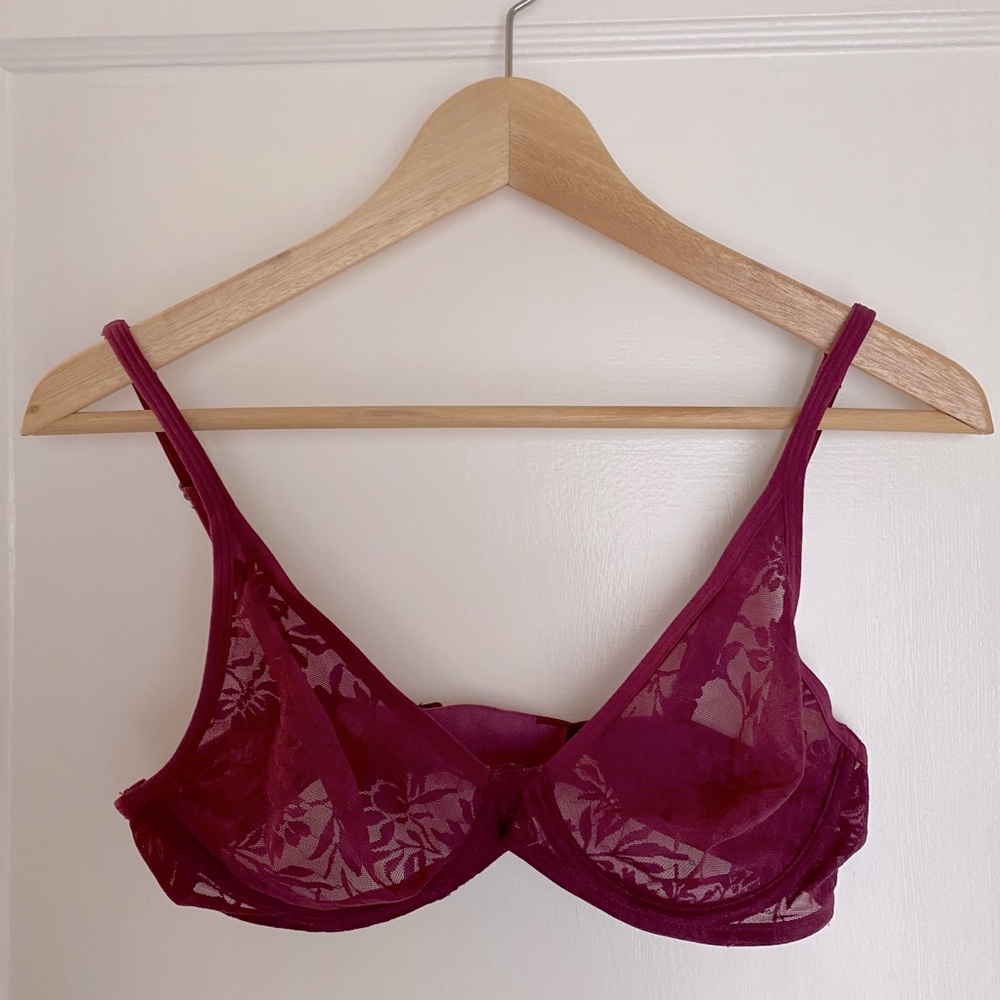 Sexy sheer lace bra